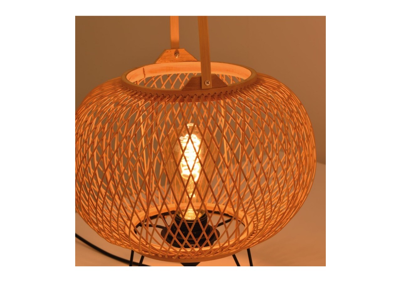 Lampe à poser en bambou "Sendai"-E27 - K185-EU-N - Barcelona LED