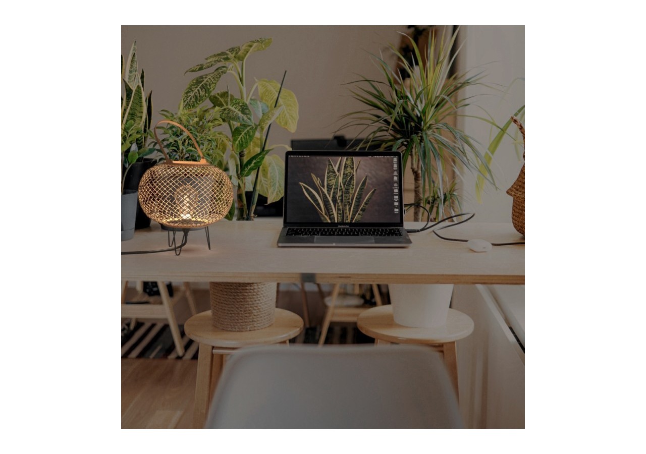 Lampe à poser en bambou "Sendai"-E27 - K185-EU-N - Barcelona LED