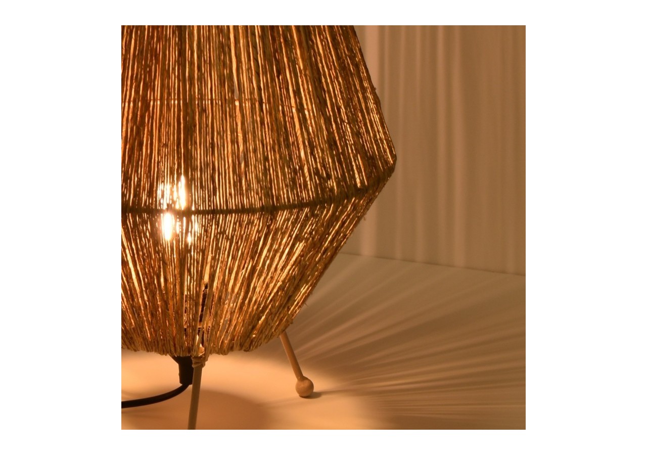 Lampe à poser naturelle en jute "Ross"-E27 - K184-EU-N - Barcelona LED