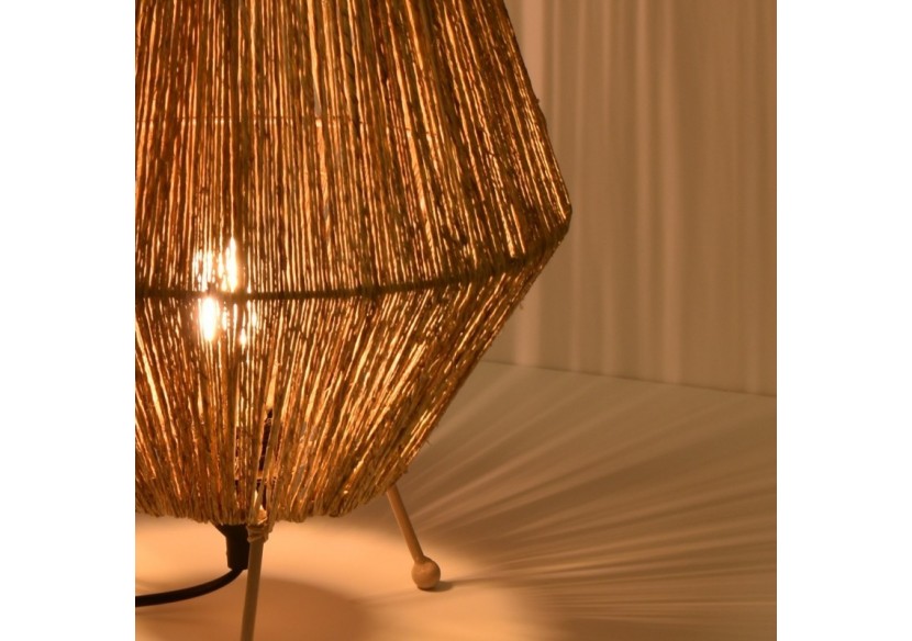 Lampe à poser naturelle en jute "Ross"-E27 - K184-EU-N - Barcelona LED