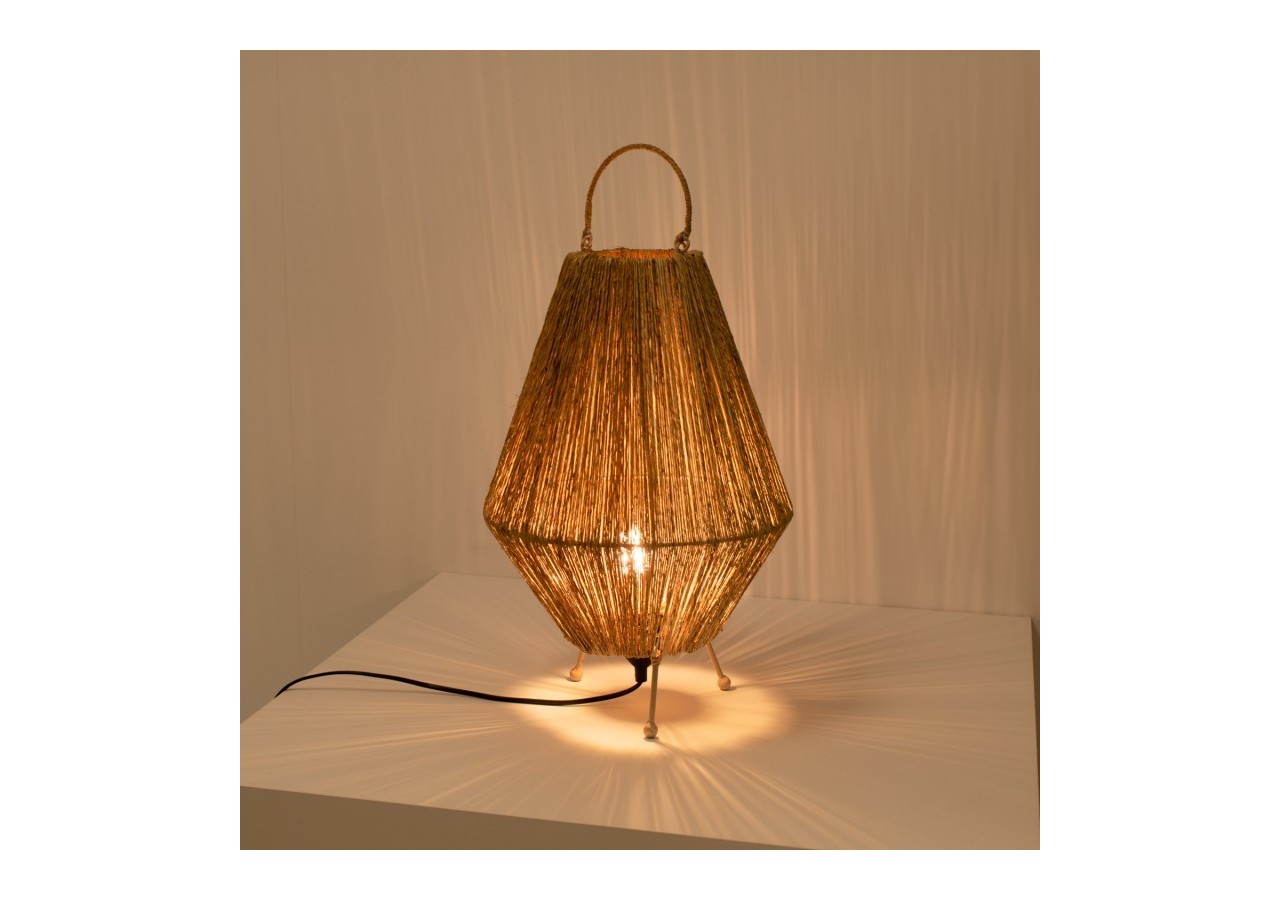 Lampe à poser naturelle en jute "Ross"-E27 - K184-EU-N - Barcelona LED