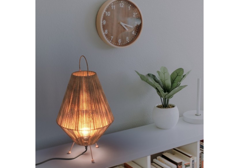 Lampe à poser naturelle en jute "Ross"-E27 - K184-EU-N - Barcelona LED