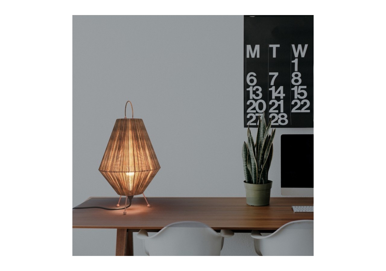 Lampe à poser naturelle en jute "Ross"-E27 - K184-EU-N - Barcelona LED