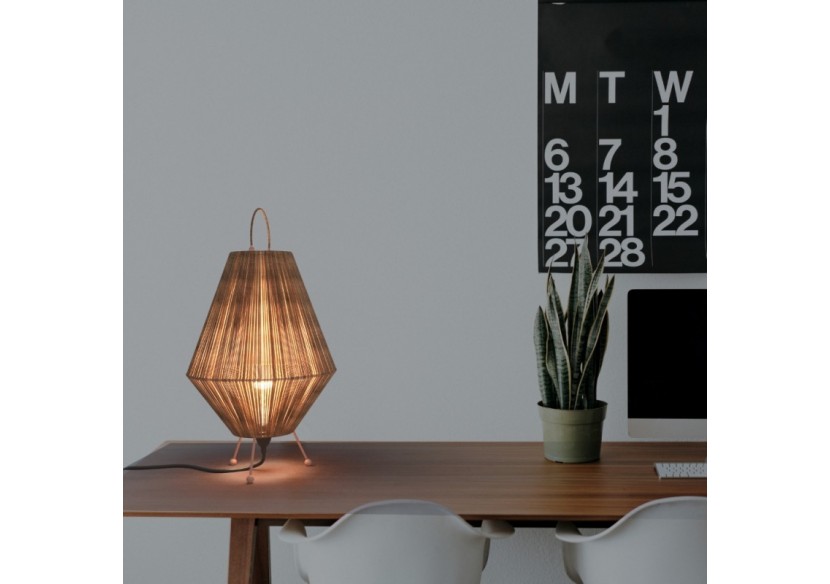 Lampe à poser naturelle en jute "Ross"-E27 - K184-EU-N - Barcelona LED