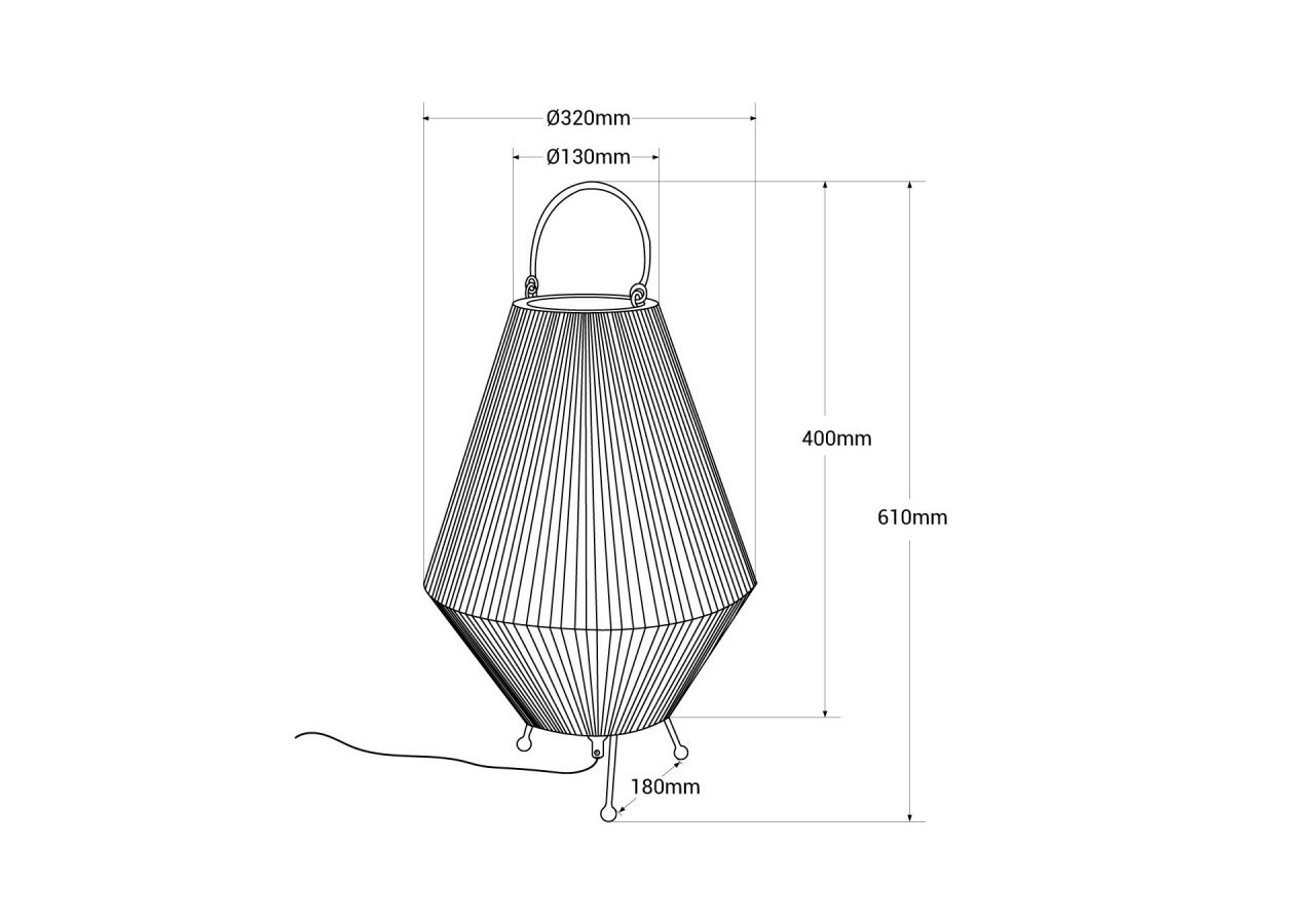 Lampe à poser naturelle en jute "Ross"-E27 - K184-EU-N - Barcelona LED