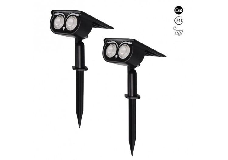 Pack x 2-Spot solaire LED sur piquet-1W (2x0,5W)-IP65 - SL26-BC - Barcelona LED