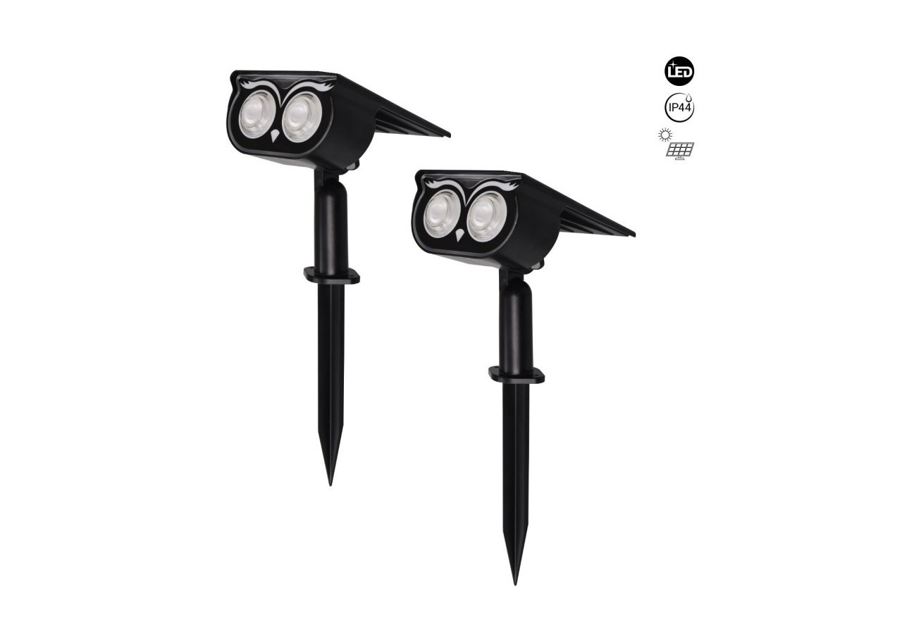 Pack x 2-Spot solaire LED sur piquet-1W (2x0,5W)-IP65 - SL26-BC - Barcelona LED