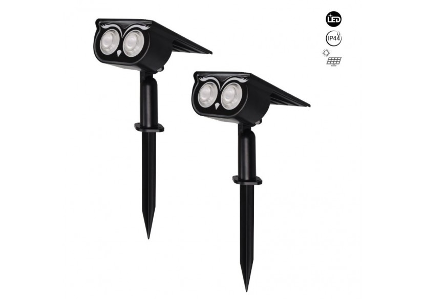 Pack x 2-Spot solaire LED sur piquet-1W (2x0,5W)-IP65 - SL26-BC - Barcelona LED