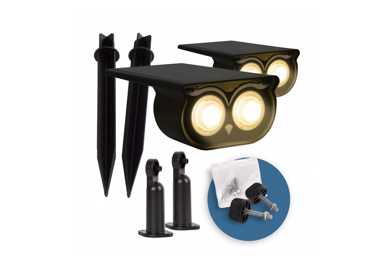 Pack x 2-Spot solaire LED sur piquet-1W (2x0,5W)-IP65 - SL26-BC - Barcelona LED