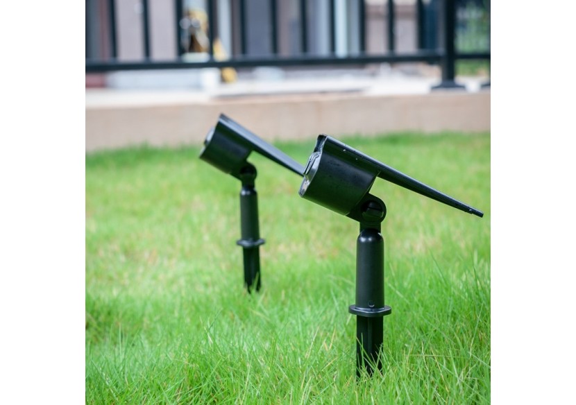 Pack x 2-Spot solaire LED sur piquet-1W (2x0,5W)-IP65 - SL26-BC - Barcelona LED