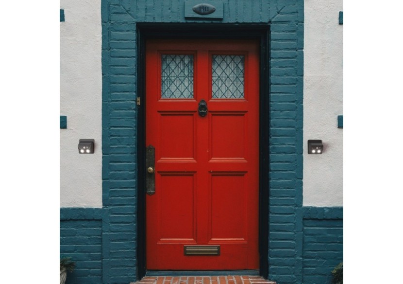 Pack x 2-Applique murale solaire extérieure avec capteur de mouvement PIR-1W (2x0,5W)-IP44 - SL25-BC - Barcelona LED