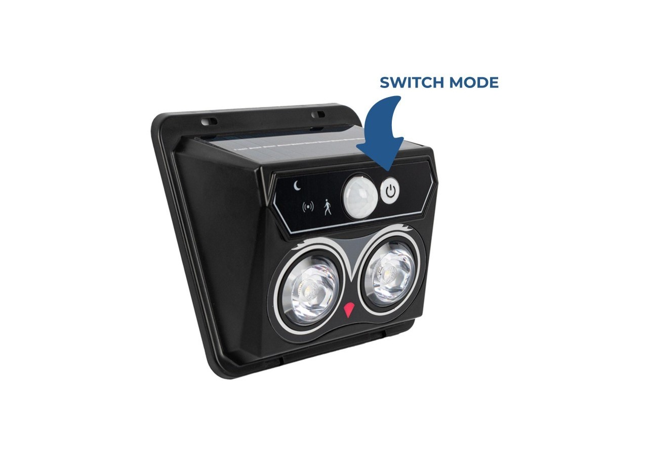 Pack x 2-Applique murale solaire extérieure avec capteur de mouvement PIR-1W (2x0,5W)-IP44 - SL25-BF - Barcelona LED