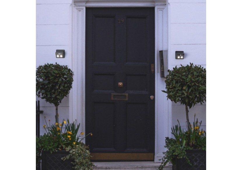 Pack x 2-Applique murale solaire extérieure avec capteur de mouvement PIR-1W (2x0,5W)-IP44 - SL25-BF - Barcelona LED