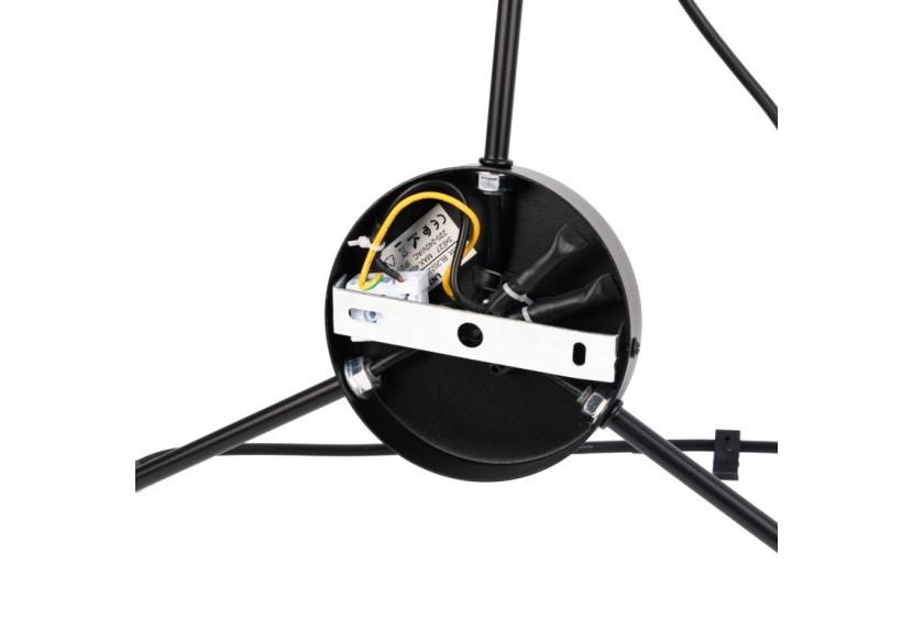 Suspension triple abat-jour en métal et bois "Lima" - LN3014-N - Barcelona LED Suspension triple abat-jour en métal et bois "Lima" - LN3014-N - Barcelona LED