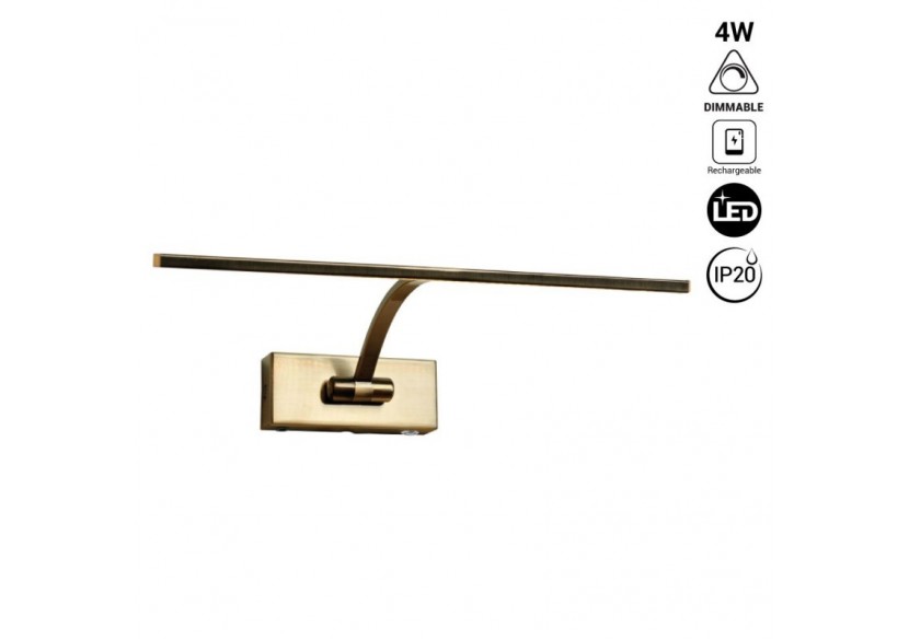 Applique tableau LED à batterie-Dimmable-4W-34cm - LN1524-BR-BC - Barcelona LED Applique tableau LED à batterie-Dimmable-4W-34cm - LN1524-BR-BC - Barcelona LED