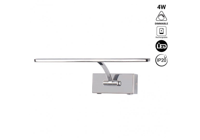 Applique tableau LED à batterie-Dimmable-4W-34cm - LN1524-CR-BC - Barcelona LED Applique tableau LED à batterie-Dimmable-4W-34cm - LN1524-CR-BC - Barcelona LED