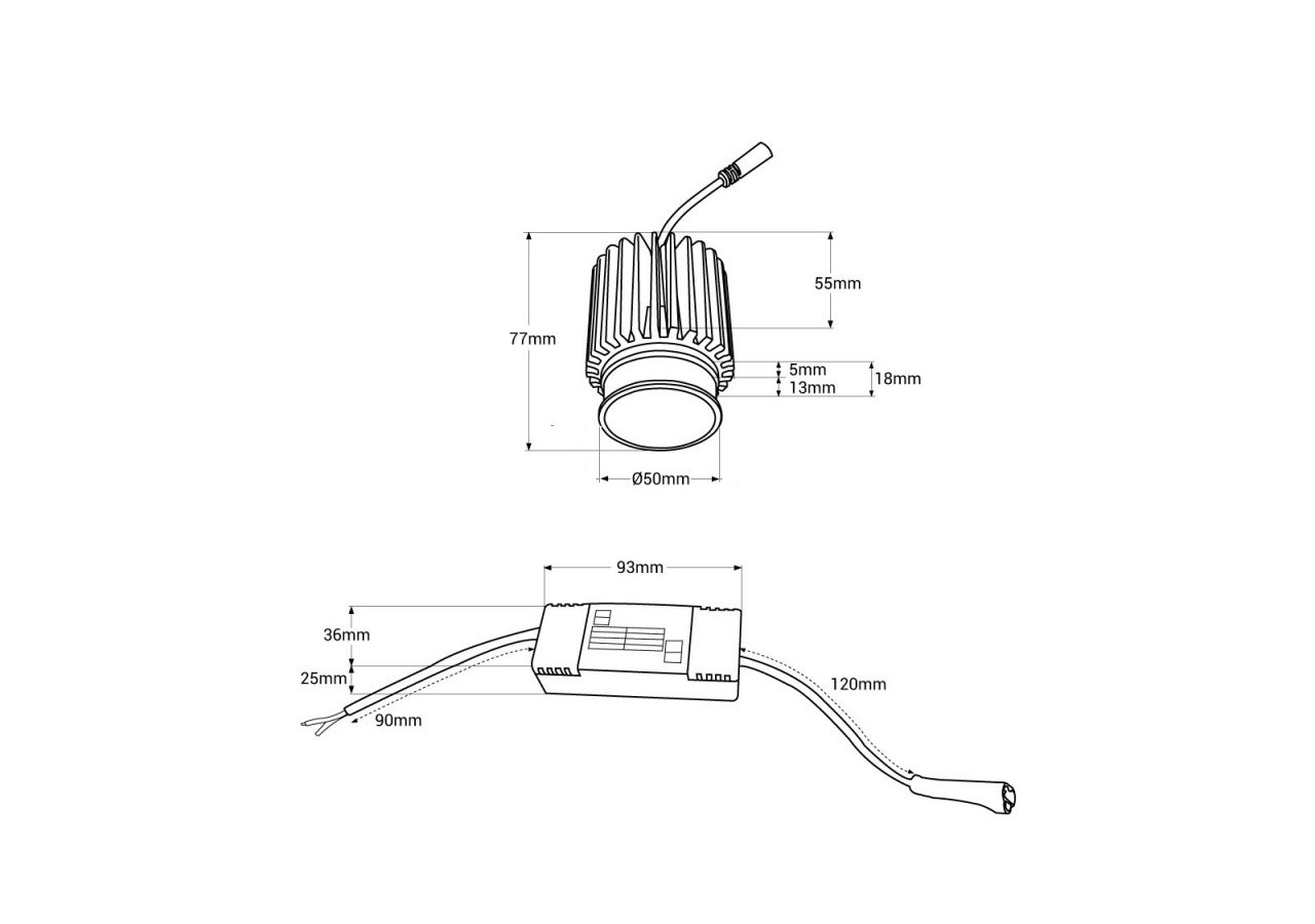 Module LED 15W pour downlight MR16/GU10-45 degrés-IRC 90 - B711-BN - Barcelona LED