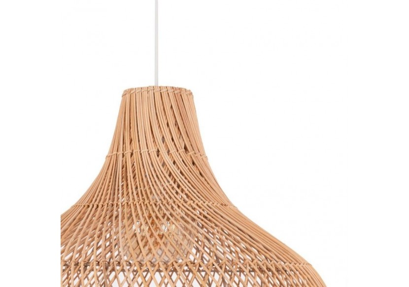 Suspension en osier "Samoa" avec interrupteur et prise - K187-C-B - Barcelona LED