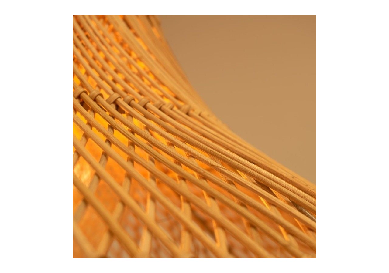 Suspension en osier "Samoa" avec interrupteur et prise - K187-C-B - Barcelona LED