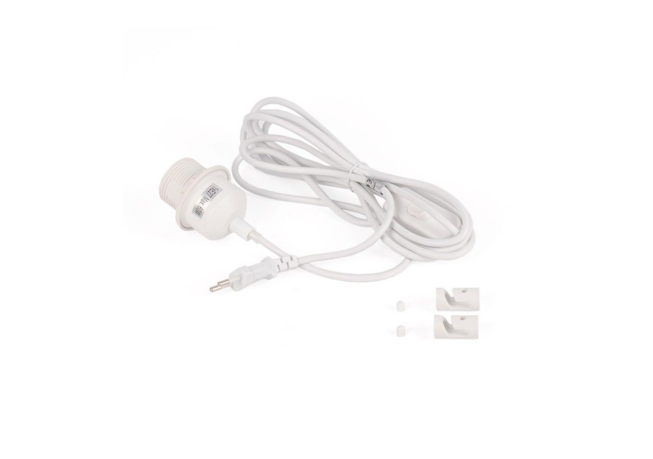 Suspension en osier "Samoa" avec interrupteur et prise - K187-C-B - Barcelona LED