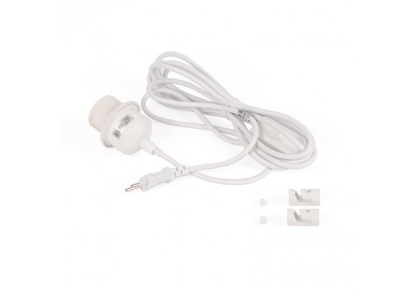 Suspension en osier "Samoa" avec interrupteur et prise - K187-C-B - Barcelona LED