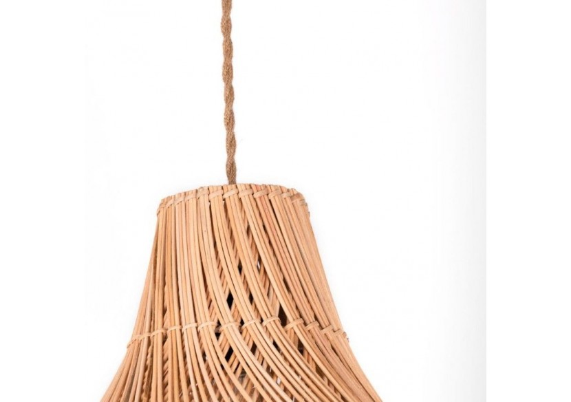 Suspension en osier "Samoa" avec interrupteur et prise - K187-C-CU - Barcelona LED