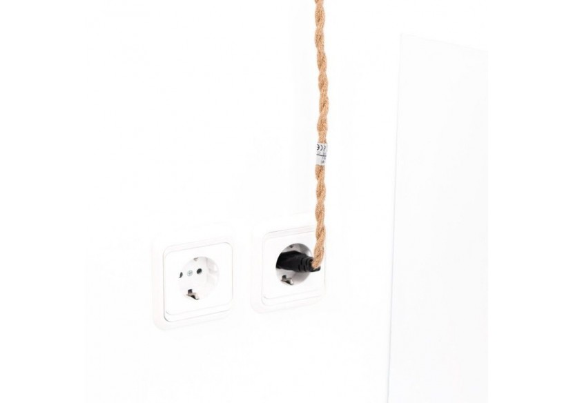 Suspension en osier "Samoa" avec interrupteur et prise - K187-C-CU - Barcelona LED