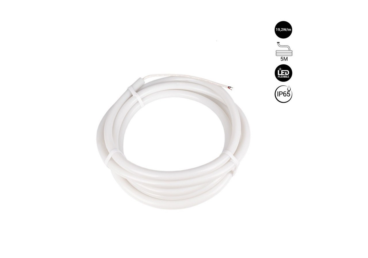 Néon LED flexible circulaire à 360 degrés-diamètre 22mm-5m-24V DC-240Ch/m-19,2W/m-IP65 - NSD22-5M-BC - Barcelona LED