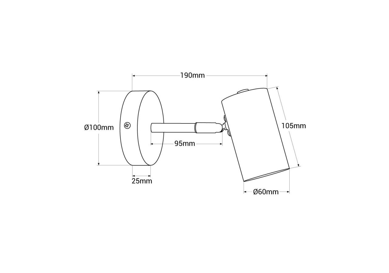 Applique murale d'intérieur orientable "Gian"-E27 - L3065-N - Barcelona LED