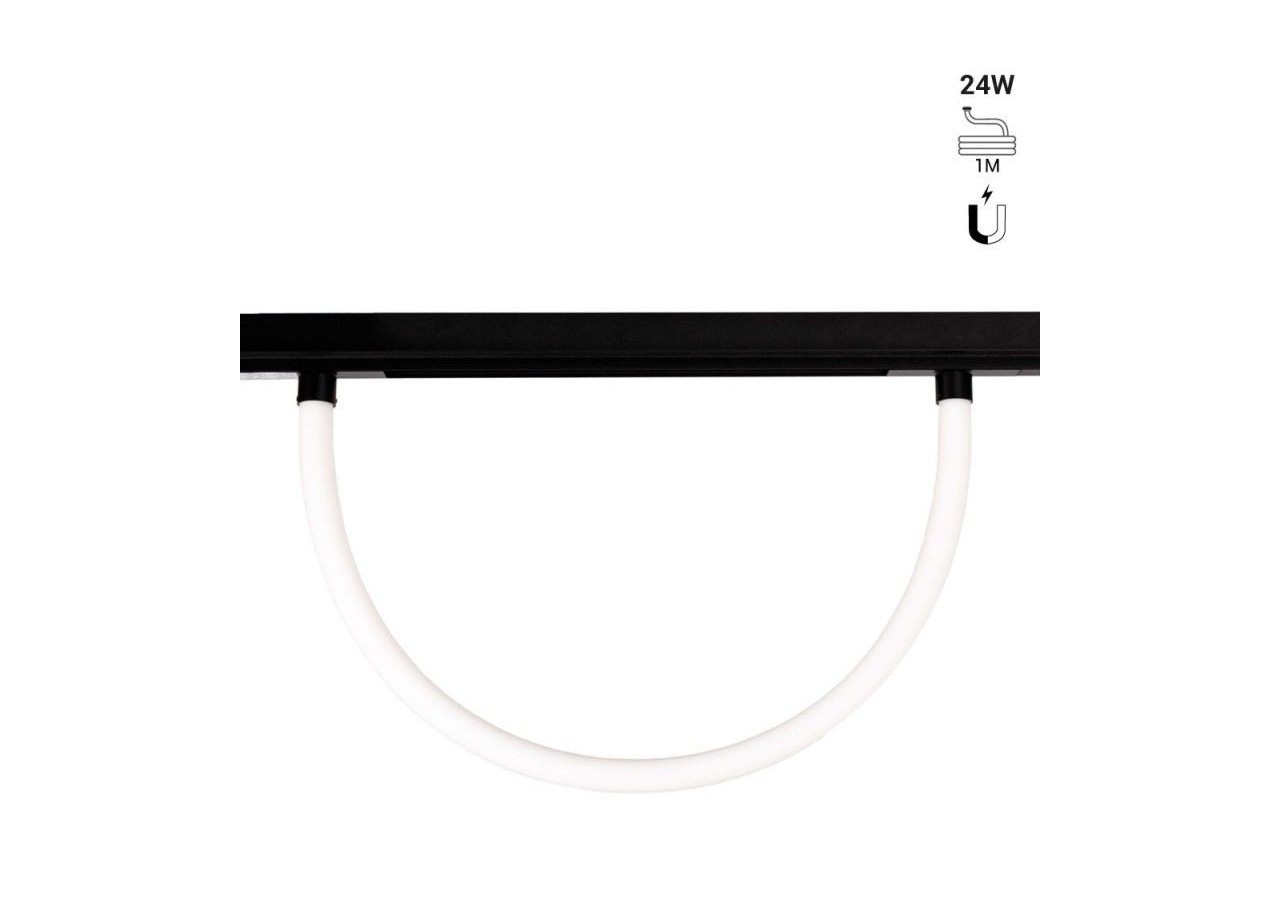 Néon LED flexible sur rail magnétique 360 degrés-48V DC- diamètre 30mm-24W/m-1 mètre-336ch/m - MNSD30-1M-BN - Barcelona LED