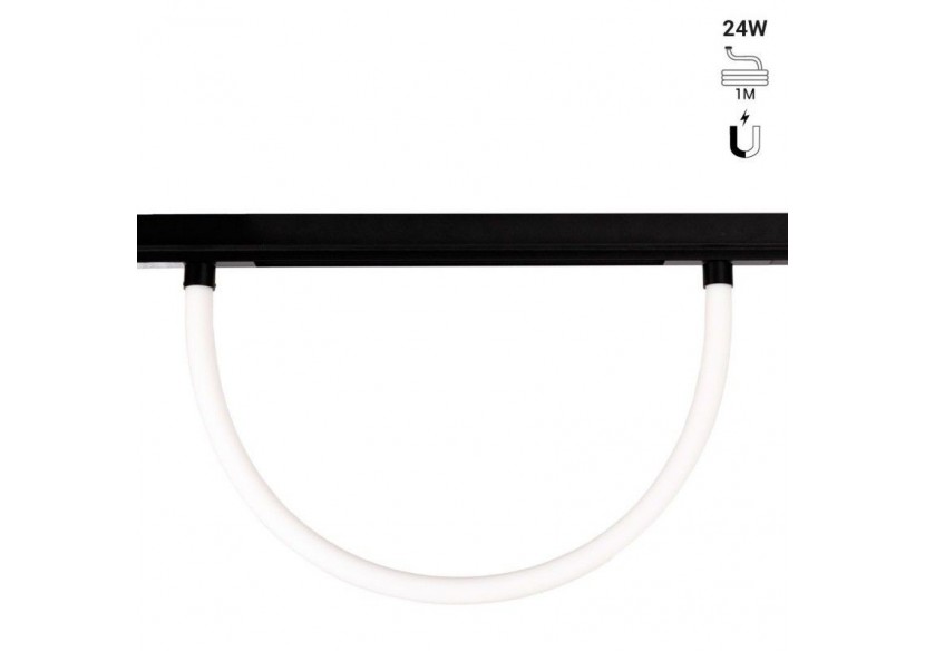 Néon LED flexible sur rail magnétique 360 degrés-48V DC- diamètre 30mm-24W/m-1 mètre-336ch/m - MNSD30-1M-BN - Barcelona LED