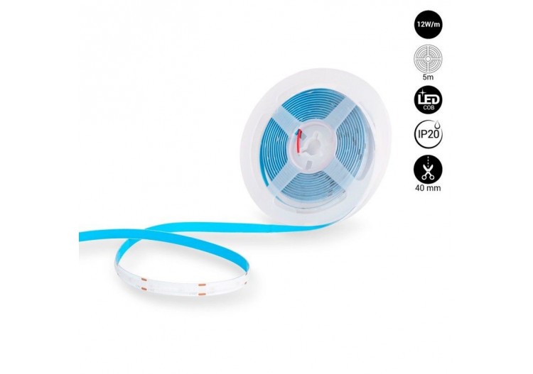 Ruban LED COB 24V DC-12W/m-Couleurs-8mm-IP20-Rouleau de 5m-Sécable tous les 4cm - B1559-5-AZ - Barcelona LED 2