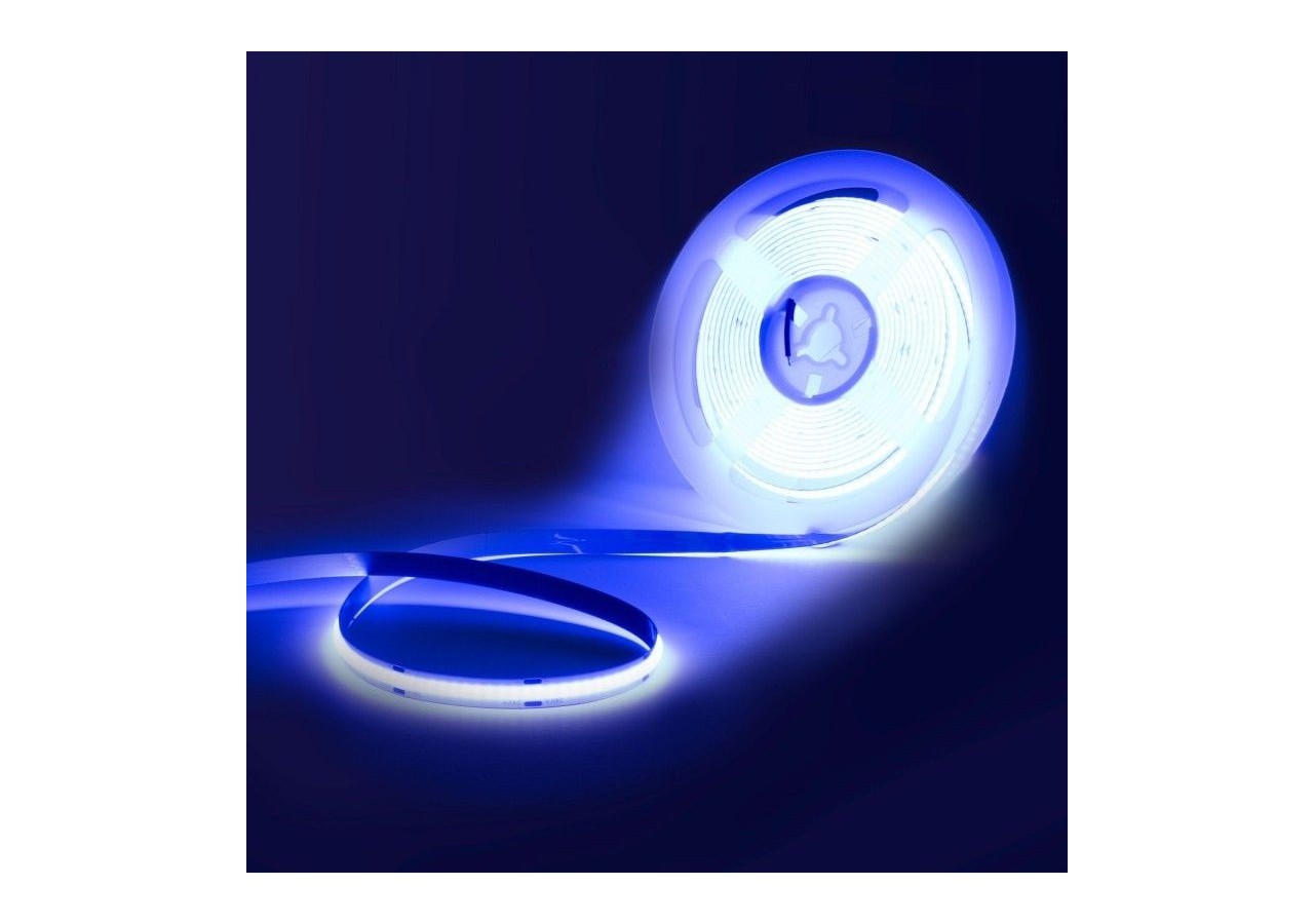 Ruban LED COB 24V DC-12W/m-Couleurs-8mm-IP20-Rouleau de 5m-Sécable tous les 4cm - B1559-5-AZ - Barcelona LED