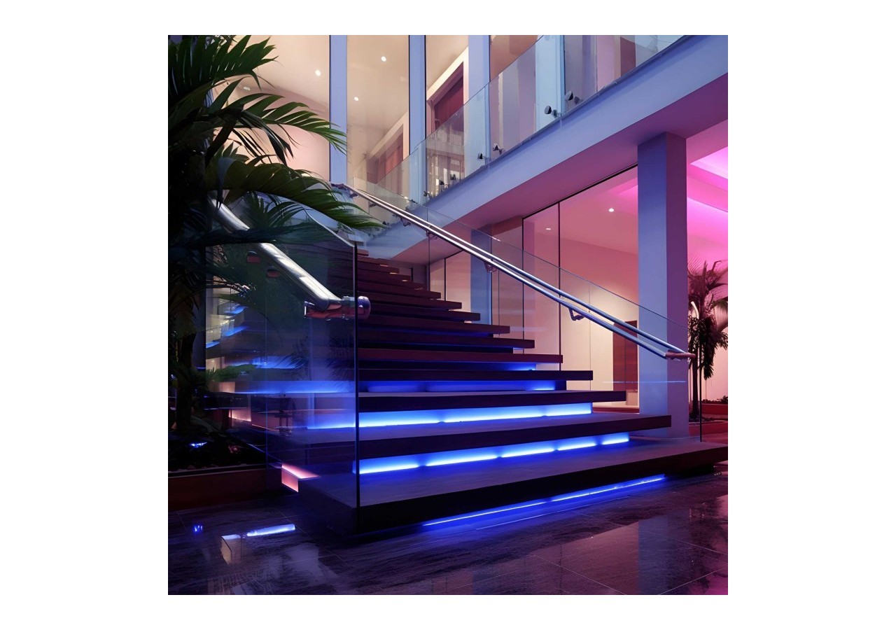 Ruban LED COB 24V DC-12W/m-Couleurs-8mm-IP20-Rouleau de 5m-Sécable tous les 4cm - B1559-5-AZ - Barcelona LED