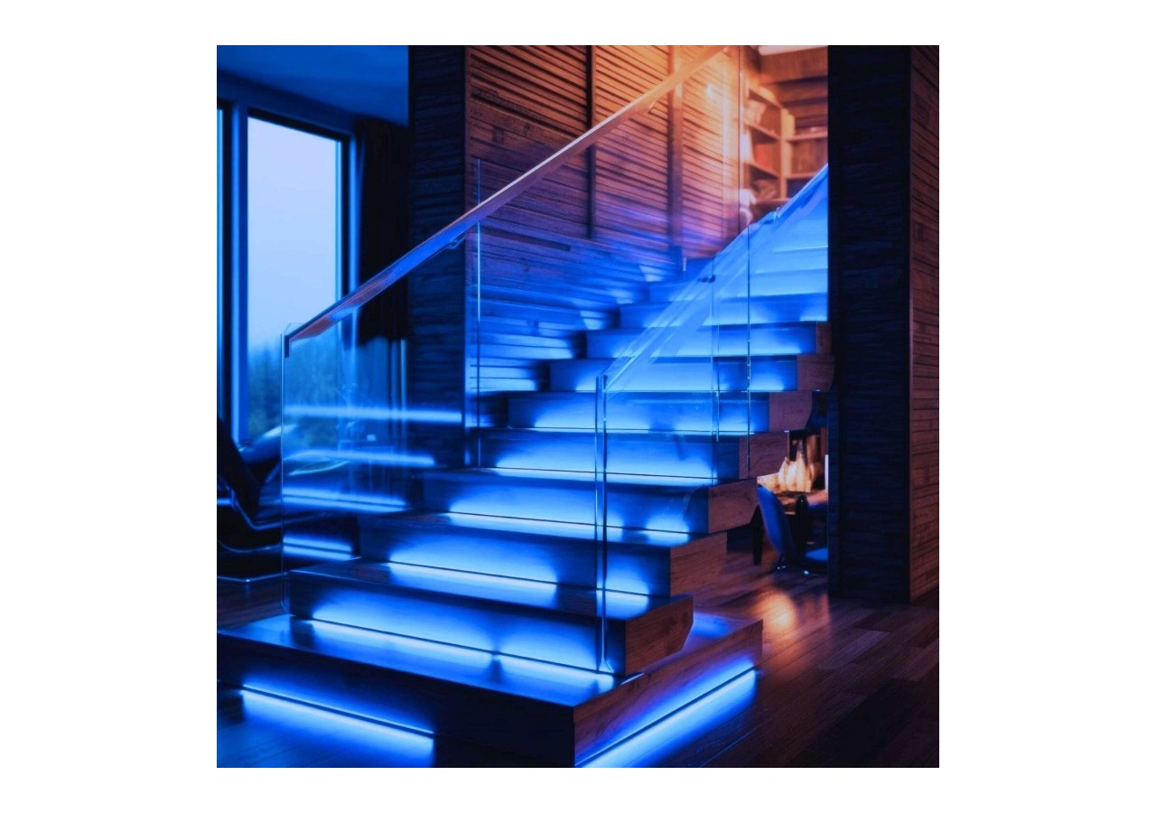 Ruban LED COB 24V DC-12W/m-Couleurs-8mm-IP20-Rouleau de 5m-Sécable tous les 4cm - B1559-5-AZ - Barcelona LED