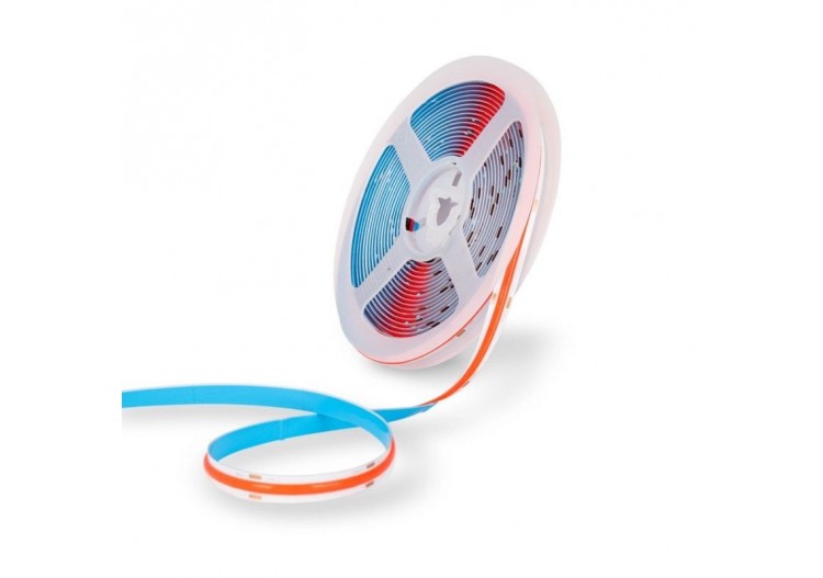 Ruban LED COB 24V DC-12W/m-Couleurs-8mm-IP20-Rouleau de 5m-Sécable tous les 4cm - B1559-5-RO - Barcelona LED