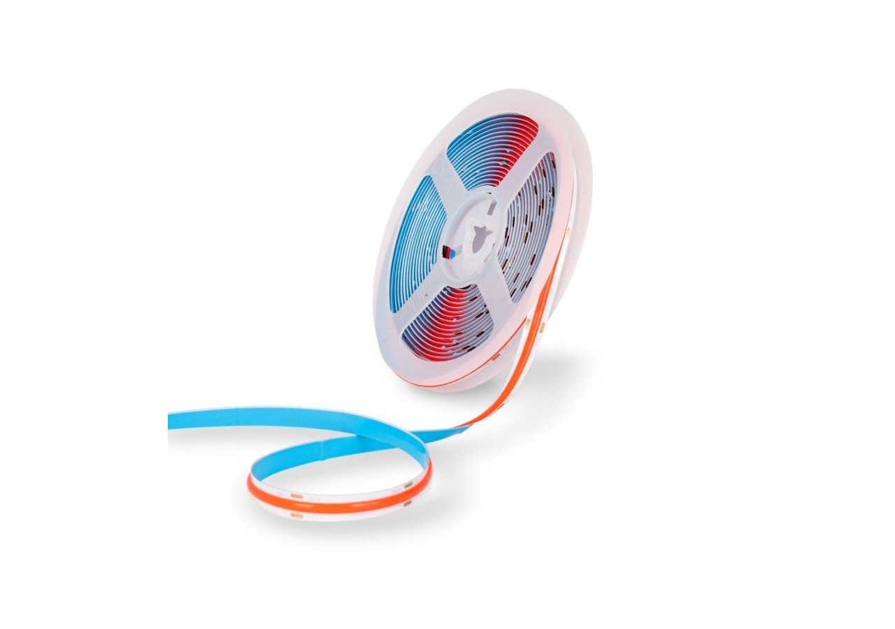 Ruban LED COB 24V DC-12W/m-Couleurs-8mm-IP20-Rouleau de 5m-Sécable tous les 4cm - B1559-5-RO - Barcelona LED