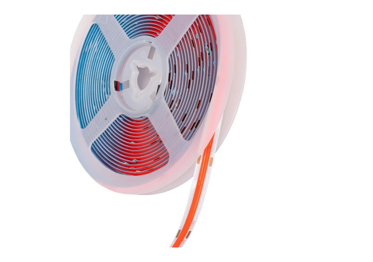 Ruban LED COB 24V DC-12W/m-Couleurs-8mm-IP20-Rouleau de 5m-Sécable tous les 4cm - B1559-5-RO - Barcelona LED