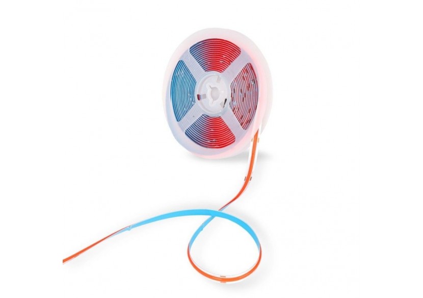 Ruban LED COB 24V DC-12W/m-Couleurs-8mm-IP20-Rouleau de 5m-Sécable tous les 4cm - B1559-5-RO - Barcelona LED