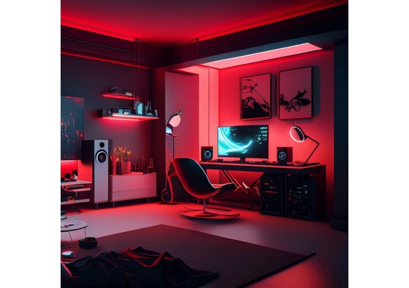 Ruban LED COB 24V DC-12W/m-Couleurs-8mm-IP20-Rouleau de 5m-Sécable tous les 4cm - B1559-5-RO - Barcelona LED