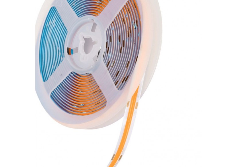 Ruban LED COB 24V DC-12W/m-Couleurs-8mm-IP20-Rouleau de 5m-Sécable tous les 4cm - B1559-5-AMB - Barcelona LED