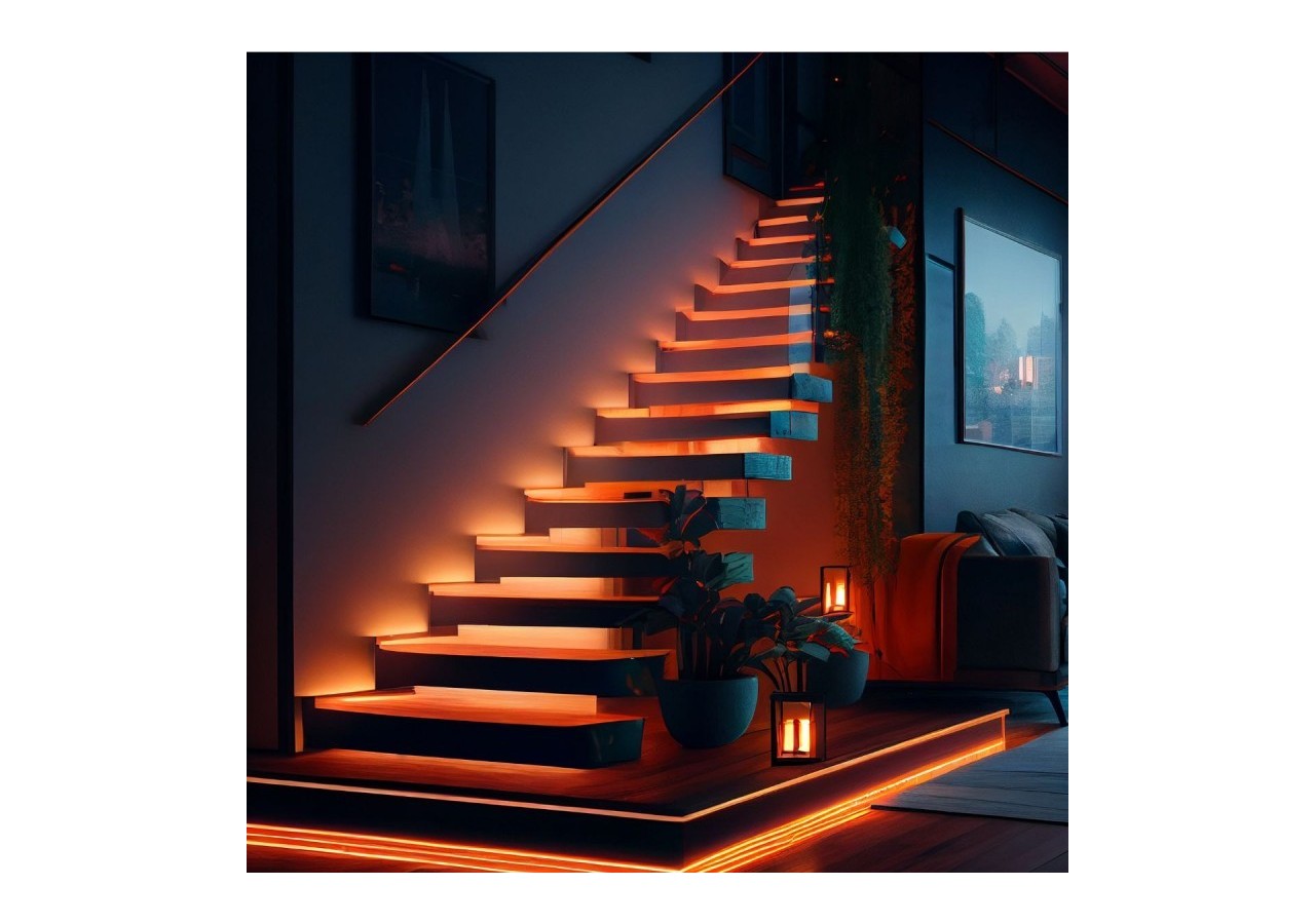 Ruban LED COB 24V DC-12W/m-Couleurs-8mm-IP20-Rouleau de 5m-Sécable tous les 4cm - B1559-5-AMB - Barcelona LED