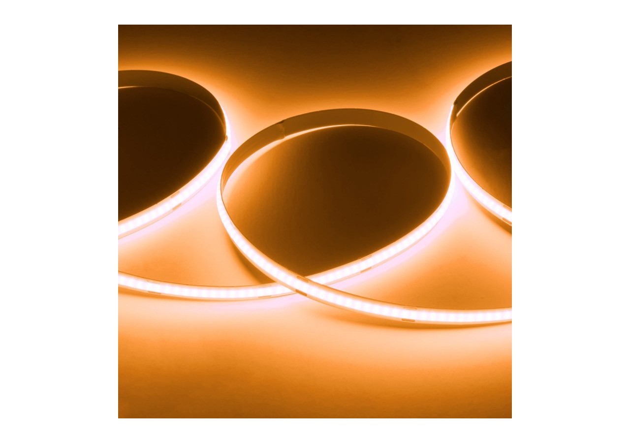 Ruban LED COB 24V DC-12W/m-Couleurs-8mm-IP20-Rouleau de 5m-Sécable tous les 4cm - B1559-5-AMB - Barcelona LED