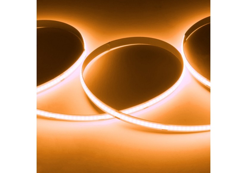 Ruban LED COB 24V DC-12W/m-Couleurs-8mm-IP20-Rouleau de 5m-Sécable tous les 4cm - B1559-5-AMB - Barcelona LED