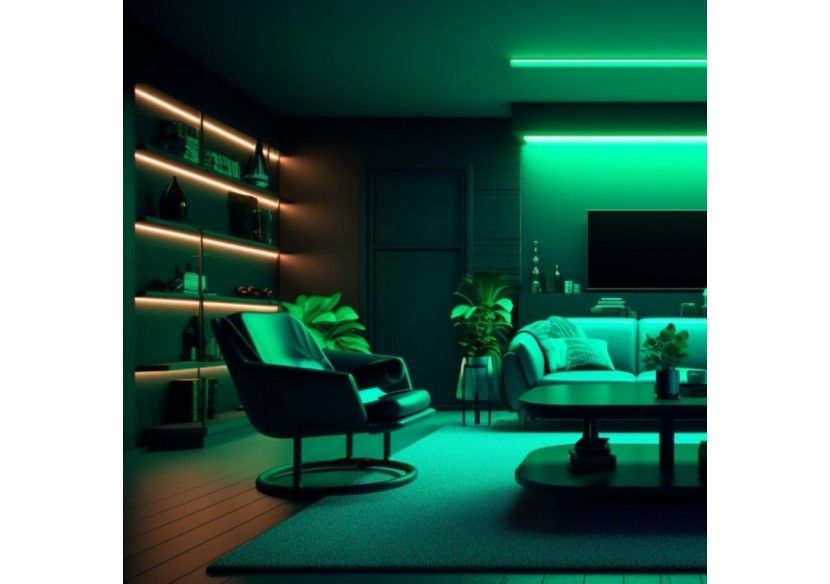 Ruban LED COB 24V DC-12W/m-Couleurs-8mm-IP20-Rouleau de 5m-Sécable tous les 4cm - B1559-5-VE - Barcelona LED