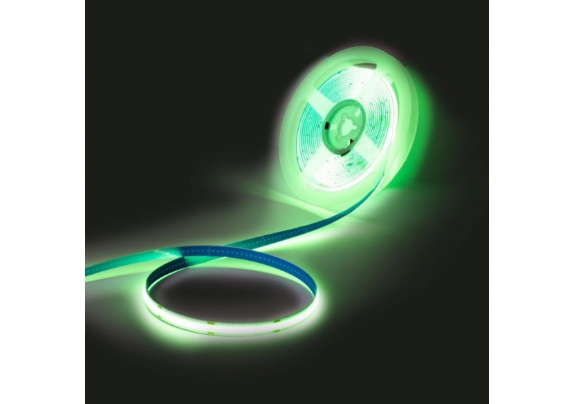 Ruban LED COB 24V DC-12W/m-Couleurs-8mm-IP20-Rouleau de 5m-Sécable tous les 4cm - B1559-5-VE - Barcelona LED