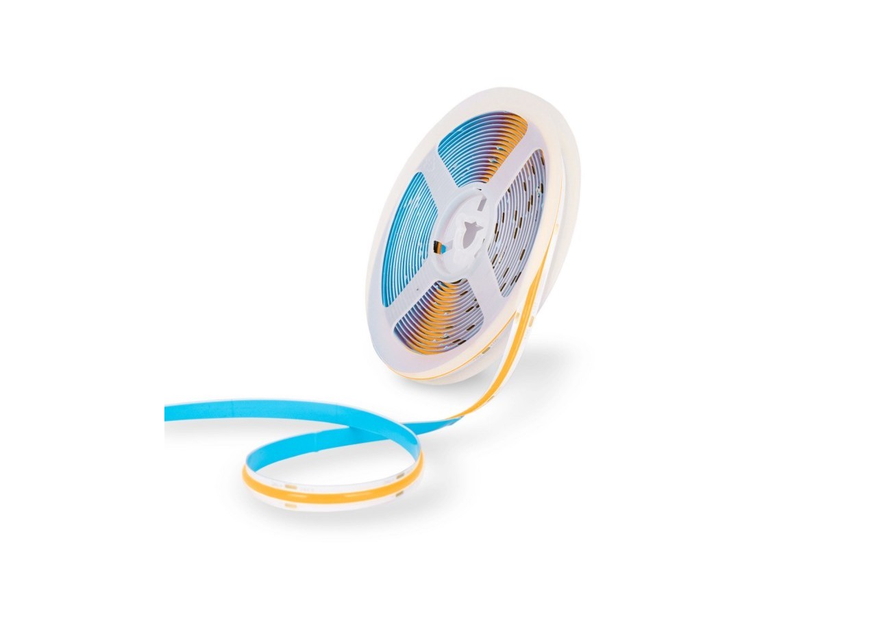 Ruban LED COB 24V DC-12W/m-Couleurs-8mm-IP20-Rouleau de 5m-Sécable tous les 4cm - B1559-5-AMA - Barcelona LED