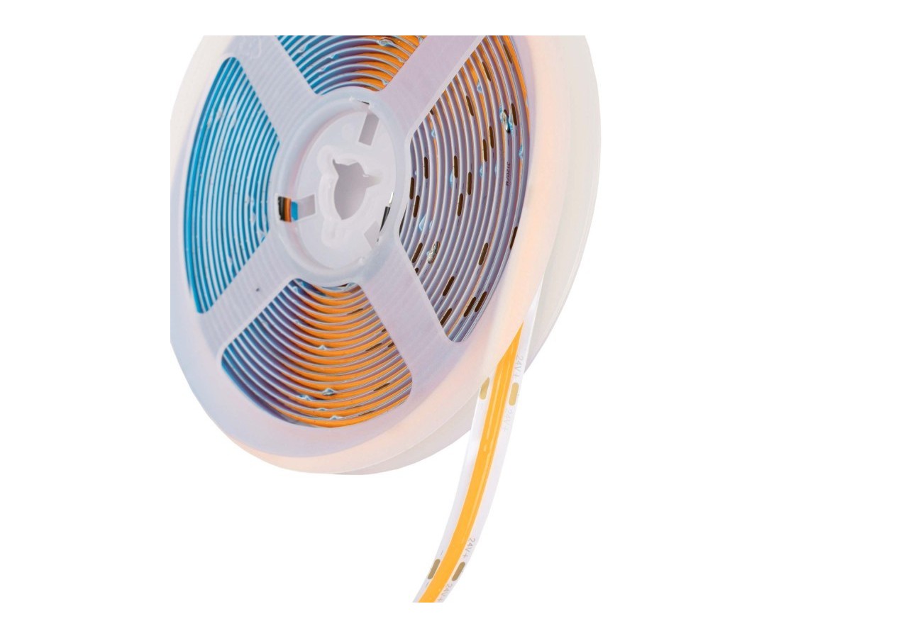 Ruban LED COB 24V DC-12W/m-Couleurs-8mm-IP20-Rouleau de 5m-Sécable tous les 4cm - B1559-5-AMA - Barcelona LED