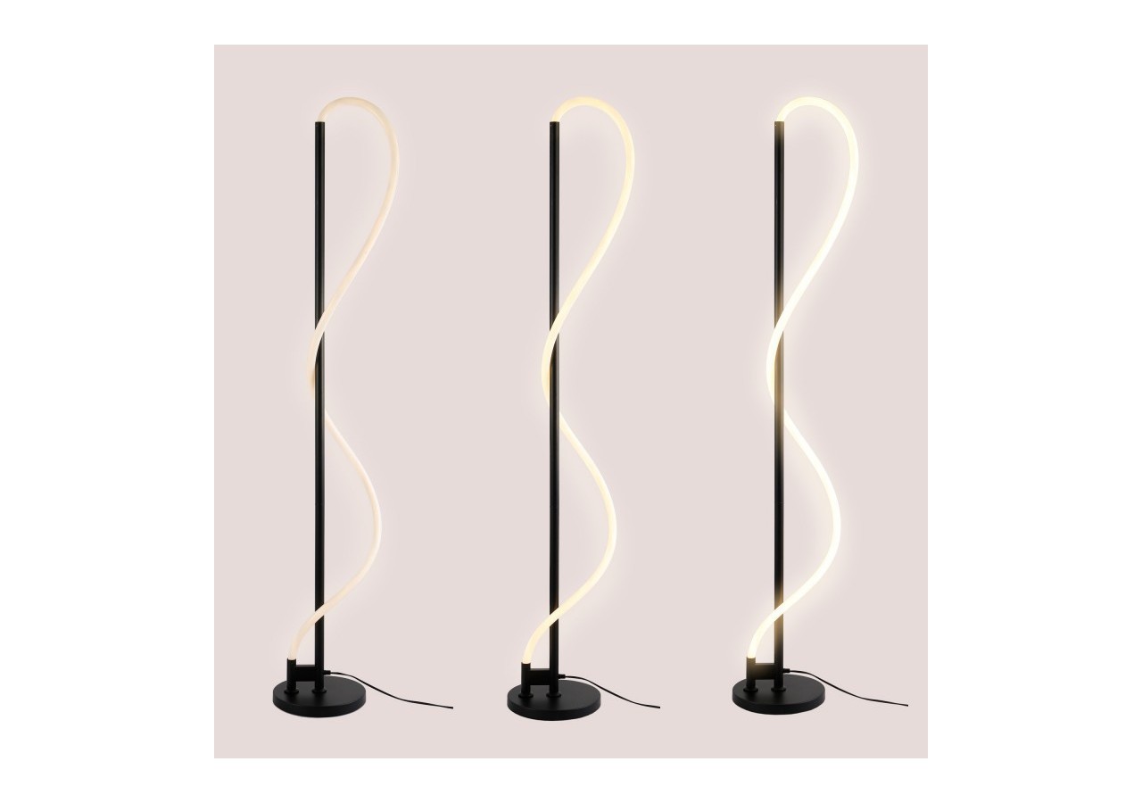 Lampadaire moderne à néon ondulant "Corda"-360 degrés-Dimmable-30W-3000K - L3081-N - Barcelona LED