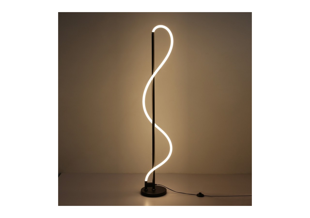 Lampadaire moderne à néon ondulant "Corda"-360 degrés-Dimmable-30W-3000K - L3081-N - Barcelona LED